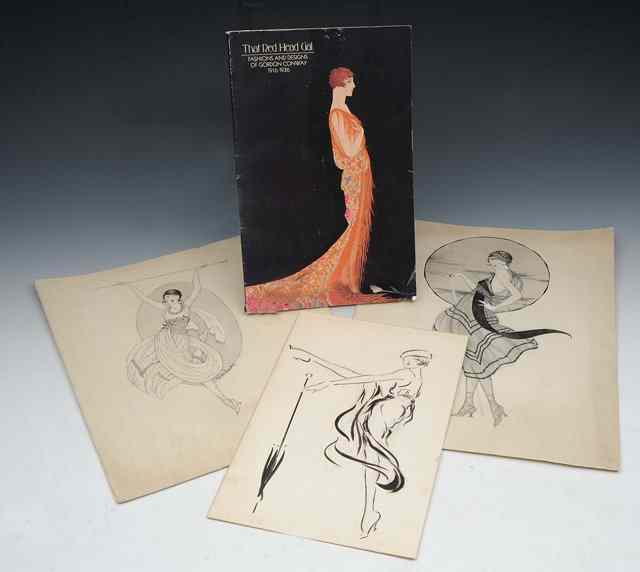 Appraisal: Gordon Conway American - Three jazz age theatre designs probably