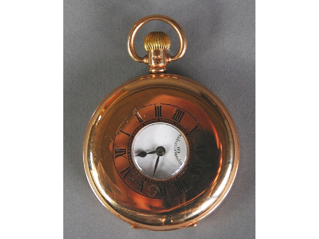 Appraisal: ZENITH SWISS ct GOLD DEMI HUNTER POCKET WATCH with keyless