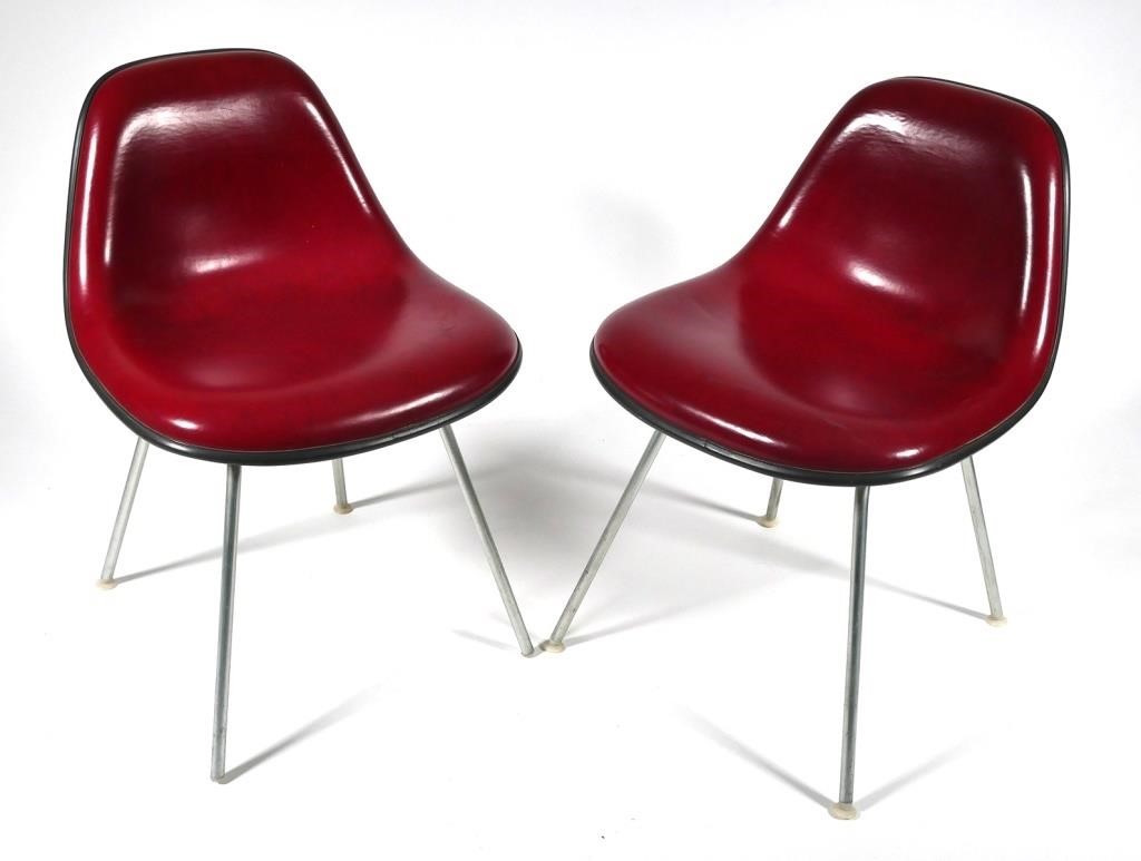 Appraisal: Two Mid-century modern circa Herman Miller Eames La Fonda low