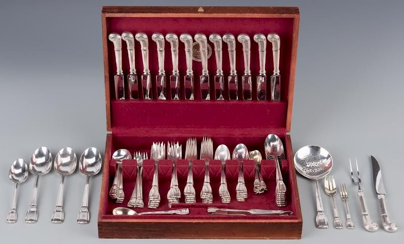 Appraisal: Tiffany Castillian Sterling Flatware pcs Tiffany Co Castillian pattern sterling