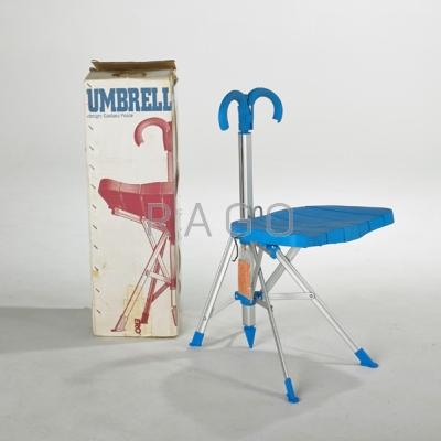 Appraisal: GAETANO PESCE ZERODISEGNO Umbrella folding chair Italy Anodized aluminum polypropylene