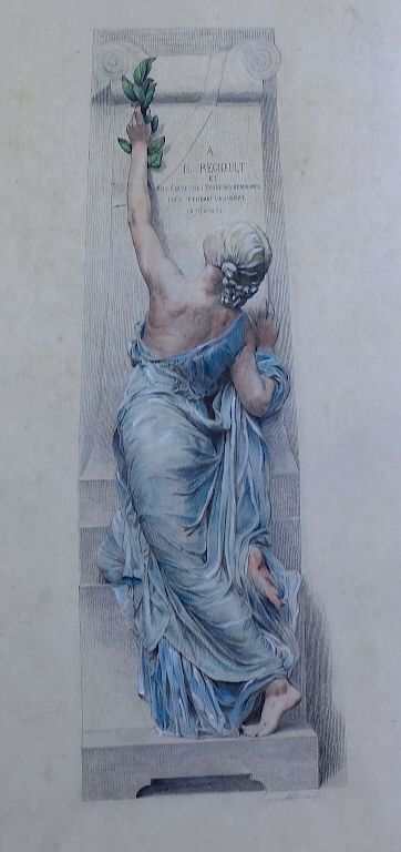 Appraisal: L'eau Forte Figural Female Color Etching LE Print Limited edition