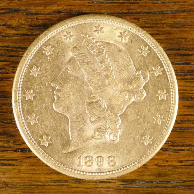 Appraisal: -S U S TWENTY DOLLAR GOLD COIN Liberty head variety