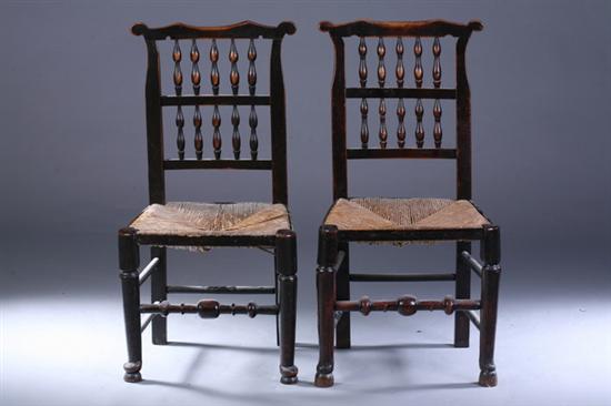 Appraisal: SET EIGHT PROVINCIAL WALNUT DINING CHAIRS th century possibly Spanish