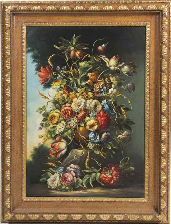 Appraisal: Artist Unknown th th century Floral Still Life oil on