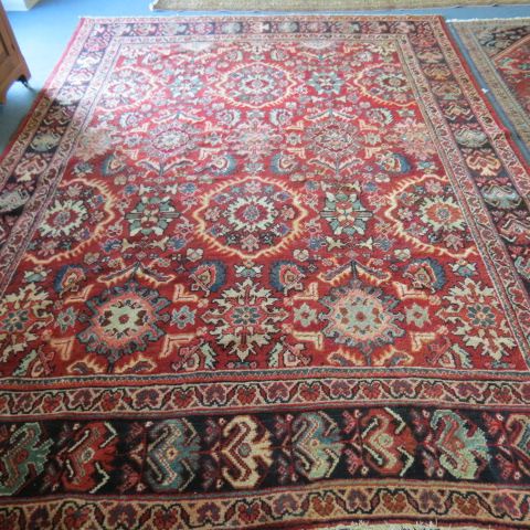 Appraisal: Mahal Persian Handmade Room Size Rug elegant stylized florals red