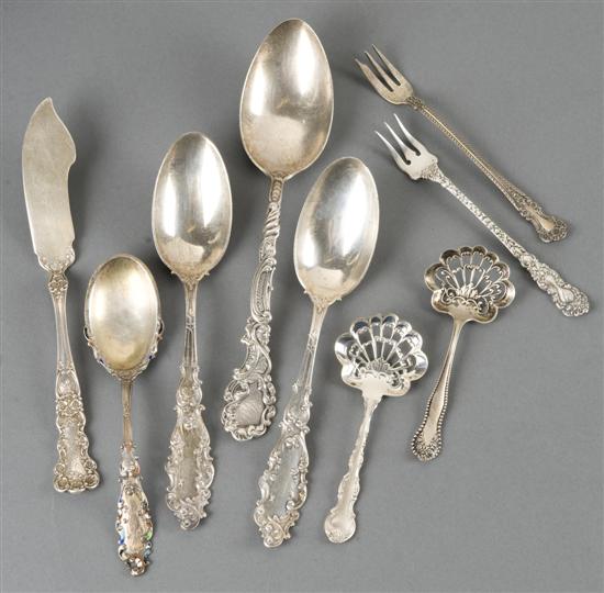 Appraisal: Group of Gorham sterling flatware and serving pieces Luxembourg tablespoons