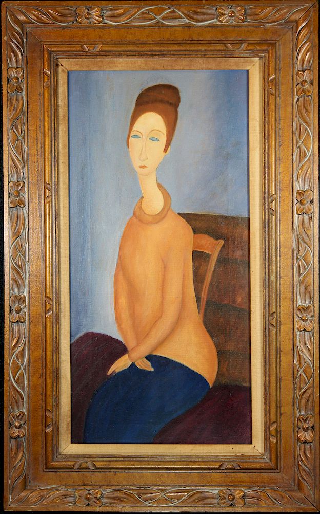 Appraisal: After Modigliani th C Portrait of a Woman After Modigliani