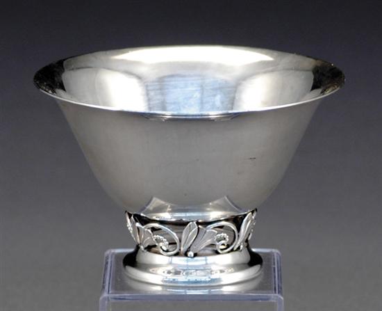 Appraisal: Georg Jensen style compote first half th centuryflared rim on