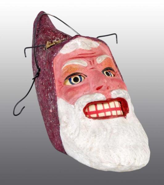 Appraisal: German Lavender Christmas Santa Head Lantern Description Rare color Retains