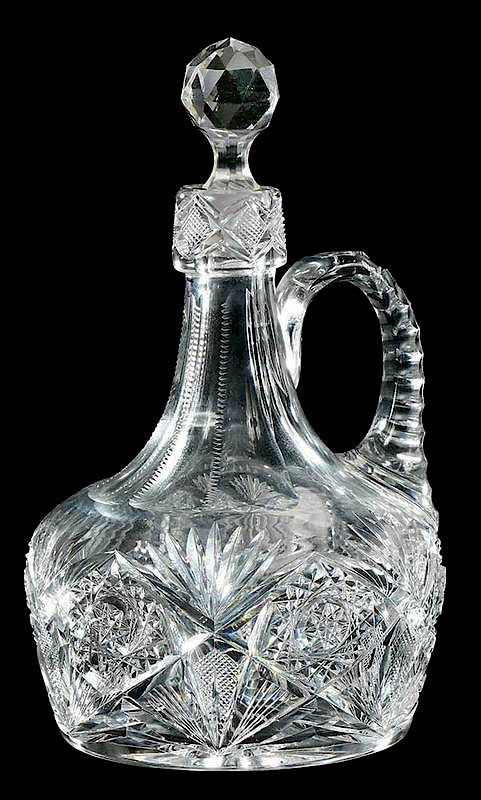 Appraisal: Cut Glass Decanter J Hoare with faceted handle mark for