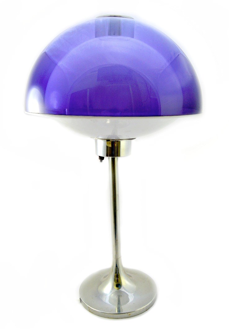 Appraisal: A Robert Welch 'Lumitron' table lamp circa domed purple perspex