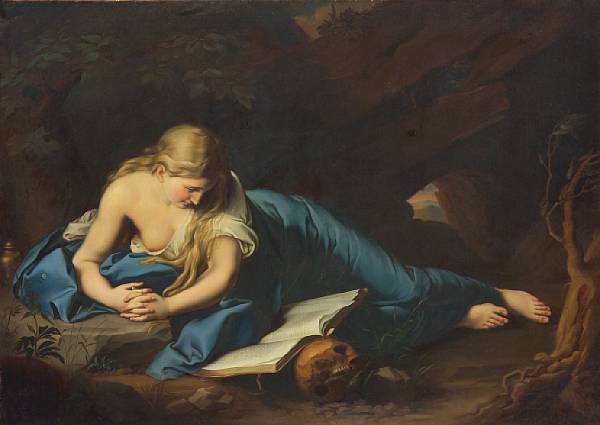 Appraisal: After Pompeo Girolamo Batoni The penitent Magdalene oil on canvas