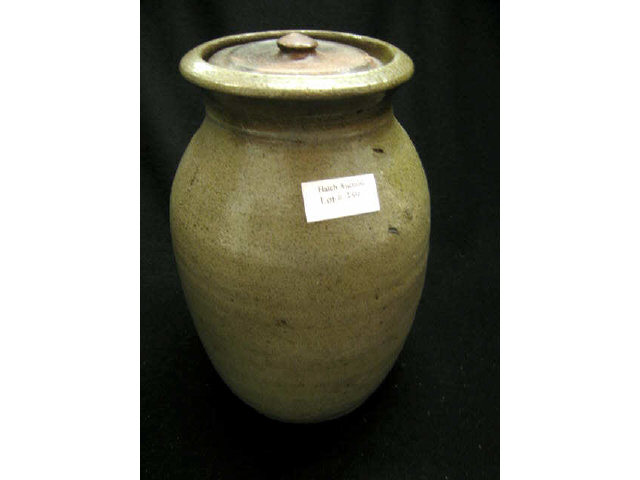 Appraisal: Early Stoneware Covered Crock