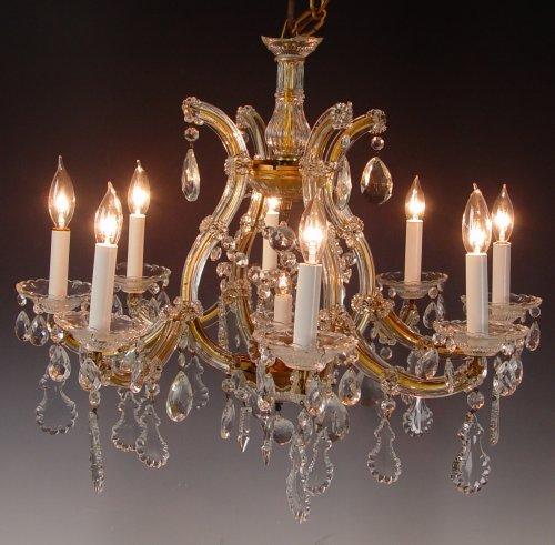 Appraisal: MARIA THERESA STYLE LIGHT CRYSTAL CHANDELIER Measures '' tall excluding