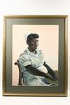 Appraisal: W C - Portrait of Bahamas native nurse signed ll