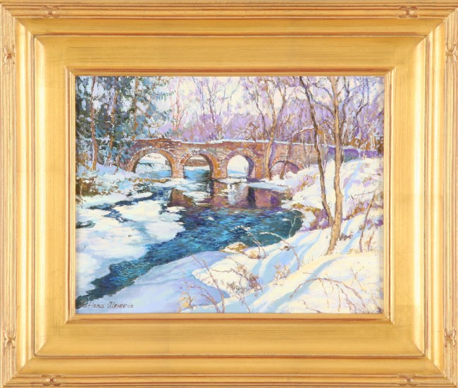 Appraisal: The Bridge in Friendship Park oil on canvas x SLL