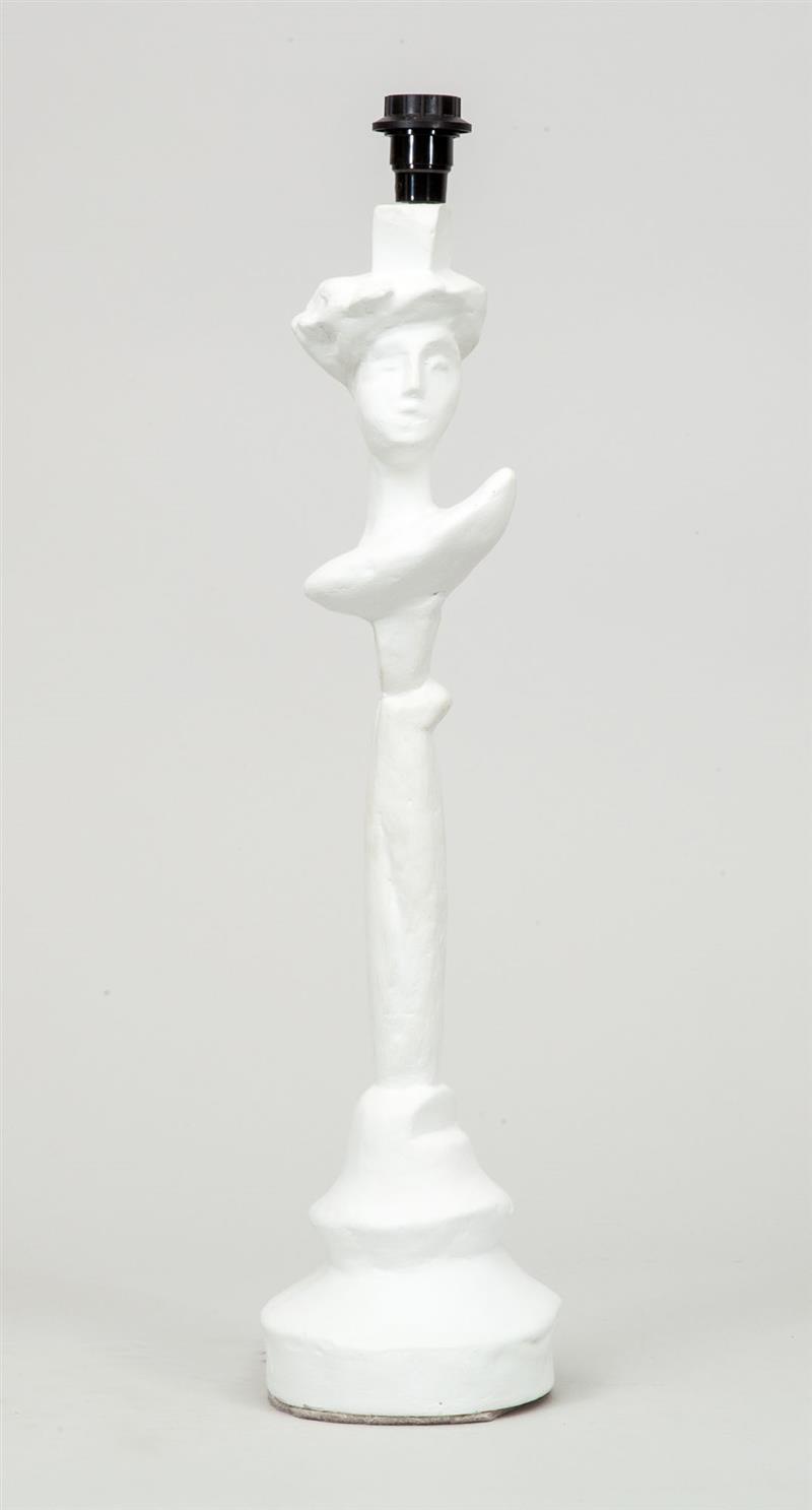 Appraisal: Lamp Style of Giacometti Plaster in overall x in diam