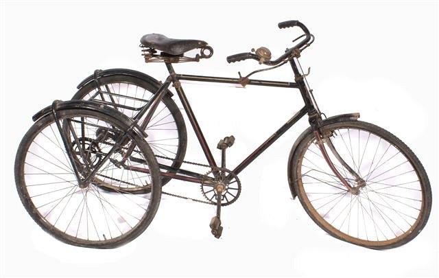 Appraisal: AN EARLY TH CENTURY RUDGE-WHITWORTH BLACK PAINTED TRICYCLE with some