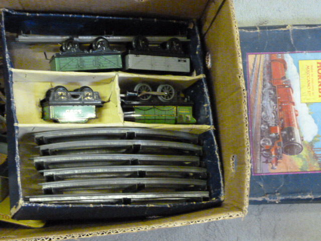 Appraisal: Hornby MO clockwork train set with - - locomotive two