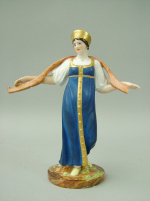 Appraisal: A th century Russian porcelain figure possibly Gardner depicting a