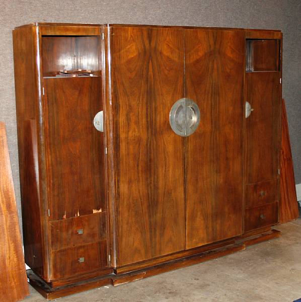 Appraisal: An Asian style stained hardwood armoire th century width in