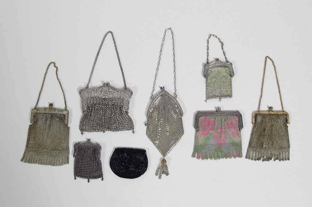 Appraisal: VINTAGE MESH COIN OR JUVENILE PURSES To include the largest