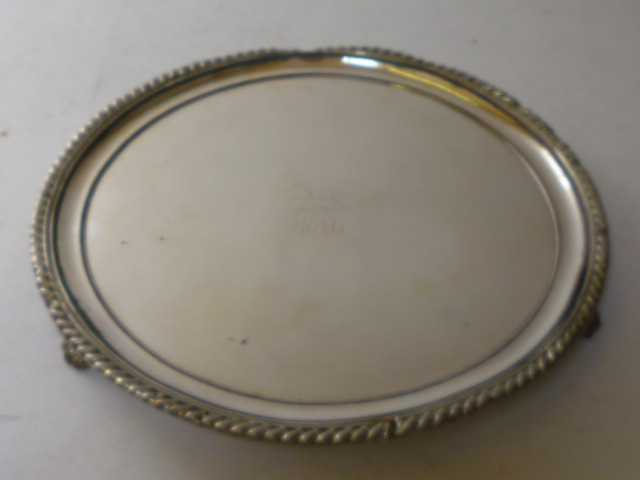 Appraisal: AN OLD SHEFFIELD PLATE SALVER early th century of plain