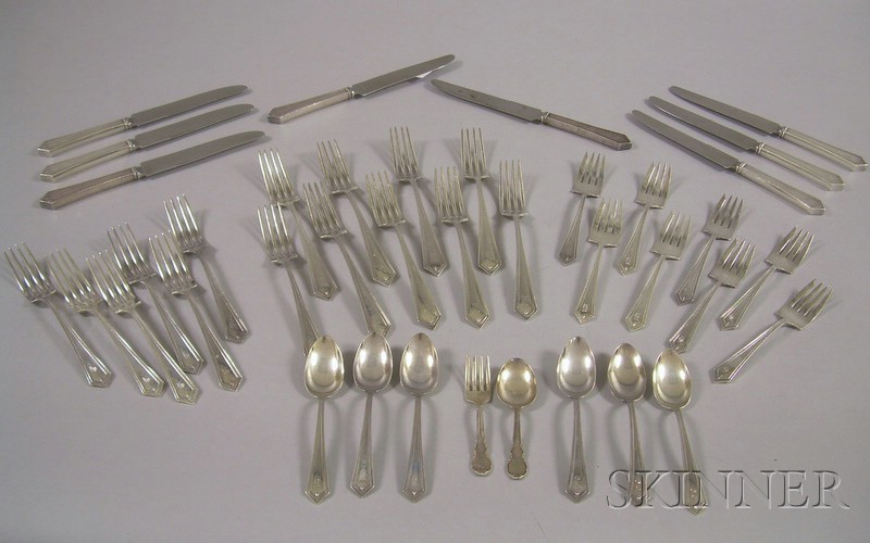 Appraisal: Alvin Partial Flatware Sterling Silver Service Richmond pattern approx thirty-eight