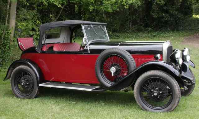 Appraisal: A Alvis Silver Eagle beetle back motorcar maroon and black