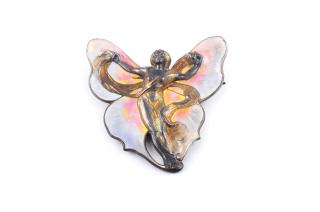 Appraisal: An Art Nouveau Silver and Enamel Fairy Pin No Reserve