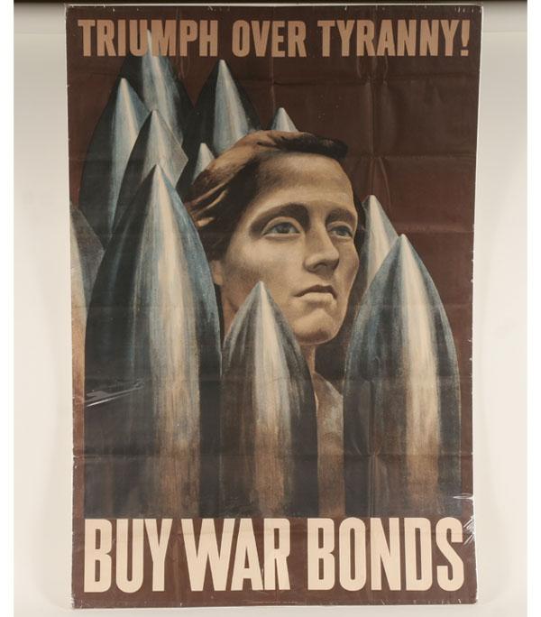 Appraisal: Vintage WWII poster entitled Triumph over Tyranny Buy War Bonds