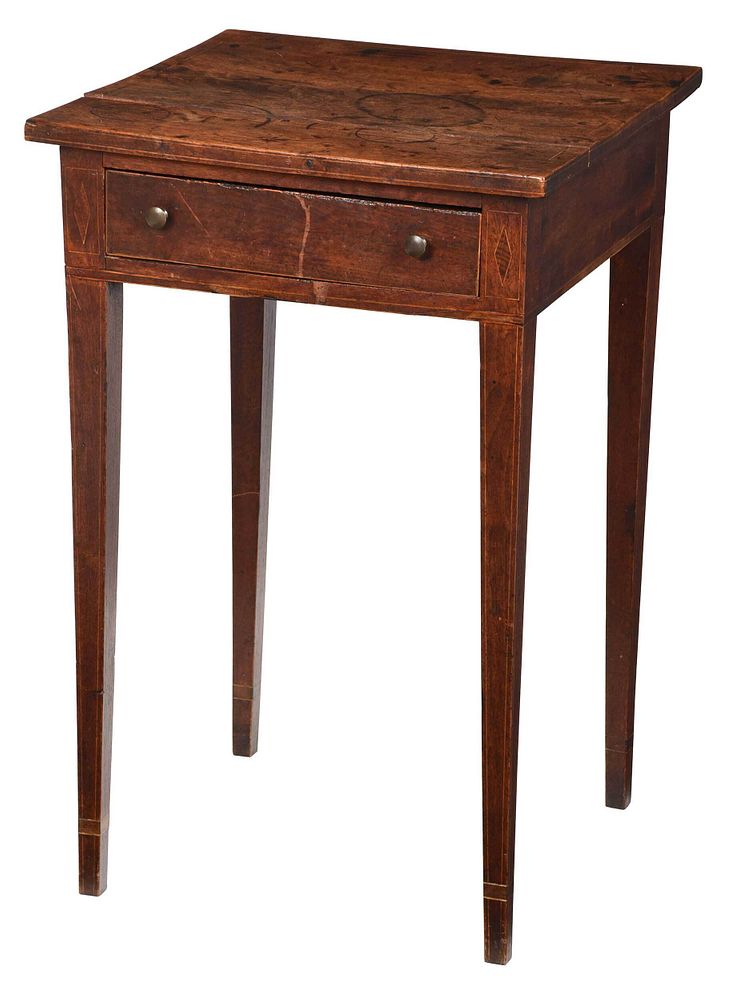 Appraisal: Fine Southern Federal Walnut One Drawer Table Georgia or South