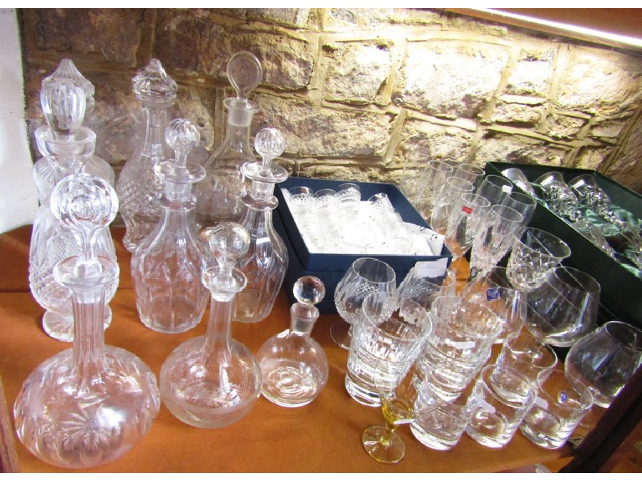 Appraisal: An extensive collection of drinking glasses to include boxed Thomas