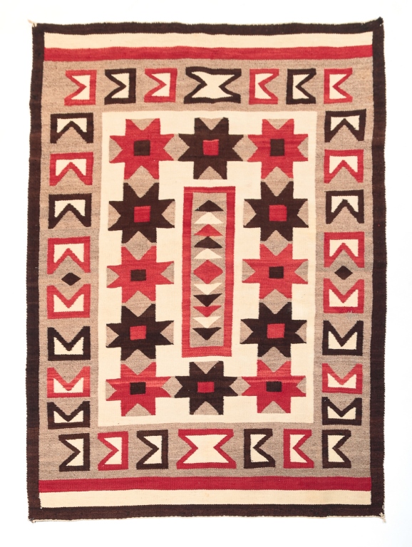 Appraisal: NAVAJO RUG First quarter th century Good graphic rug within