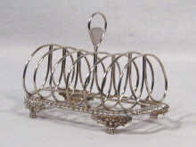 Appraisal: A George IV silver toast rack hallmarked London