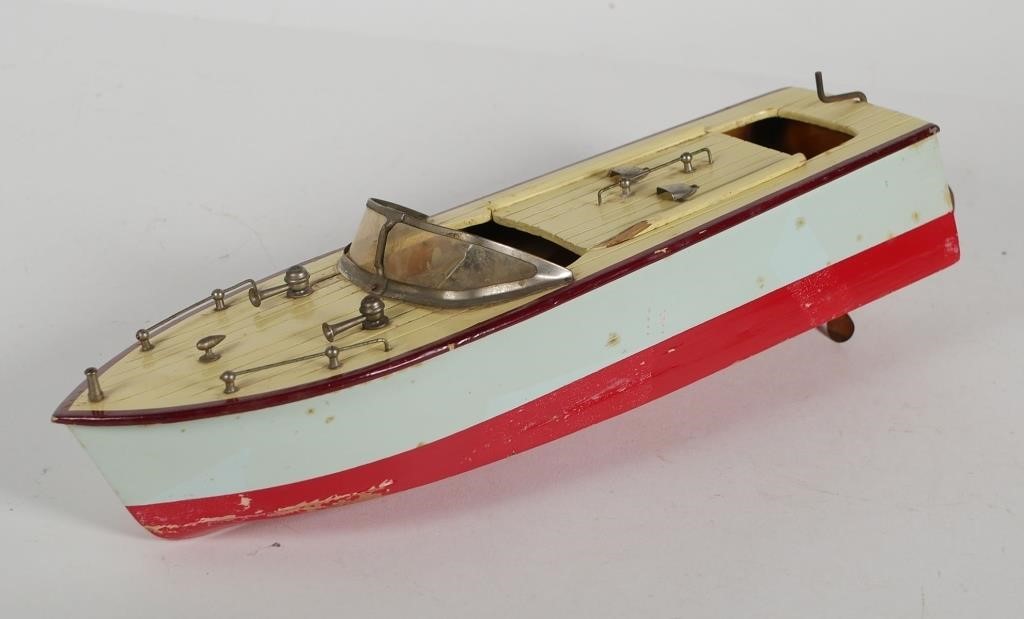 Appraisal: VINTAGE BATTERY OP TOY MODEL BOATKS inboard motor Boat measures