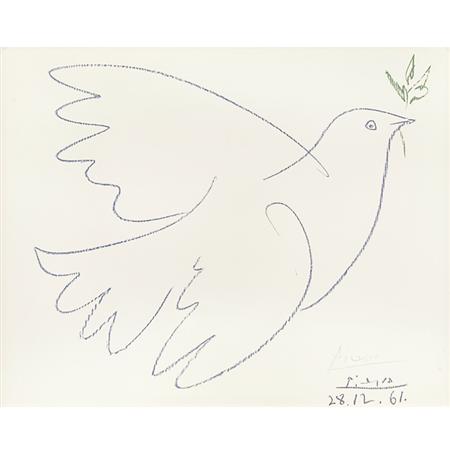 Appraisal: After Pablo Picasso DOVE OF PEACE Color offset lithograph Estimate