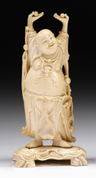 Appraisal: Fine Chinese elephant ivory carving of Budai th century Of