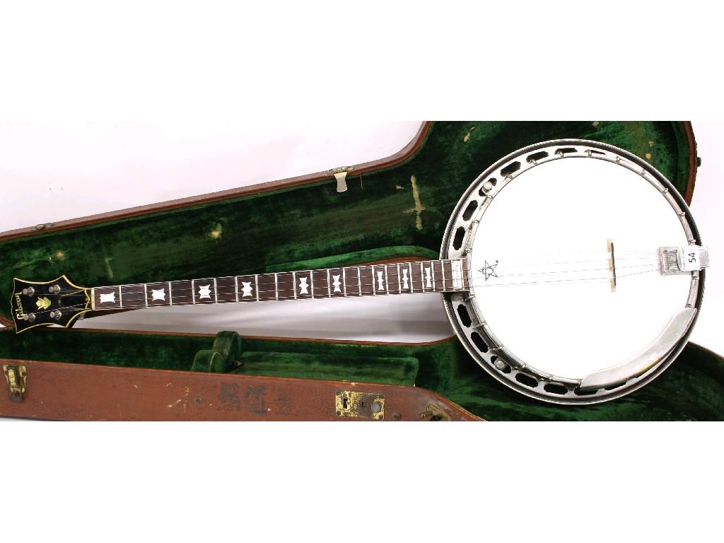 Appraisal: Gibson Mastertone PB plectrum banjo ser no the shaped closed