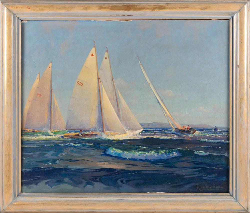 Appraisal: ALLEN CRAM CALIFORNIA MASSACHUSETTS WASHINGTON D C - YACHTING SCENE