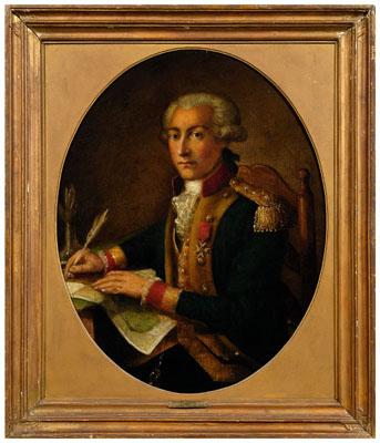 Appraisal: Portrait of Marquis de Lafayette in the uniform of the