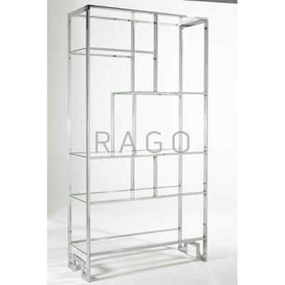 Appraisal: MILO BAUGHMAN THAYER COGGIN Etagere USA s Chromed steel and