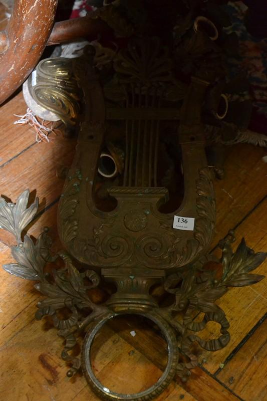 Appraisal: A PAIR OF WALL SCONCES AND TWO OTHERS INCL HARP