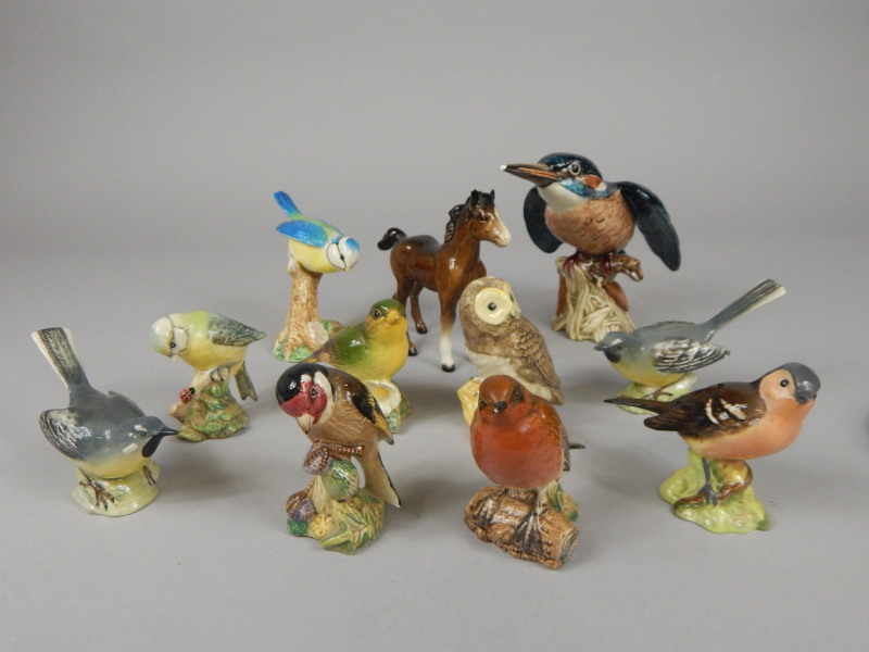 Appraisal: Various Beswick birds etc to include an owl Greenfinch etc