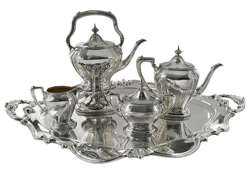 Appraisal: Five Piece Virginia Carvel Sterling Tea Service American th century