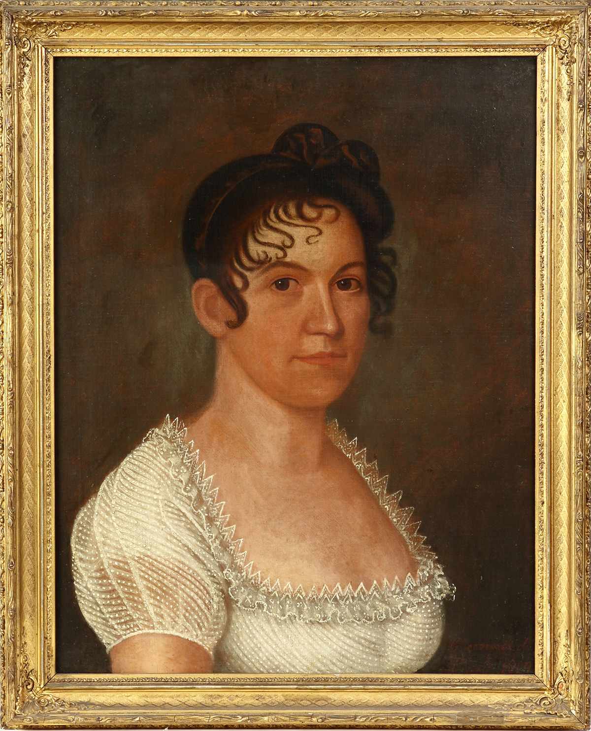 Appraisal: Ethan Allen Greenwood American - Portrait of Mrs Prescott Sgn