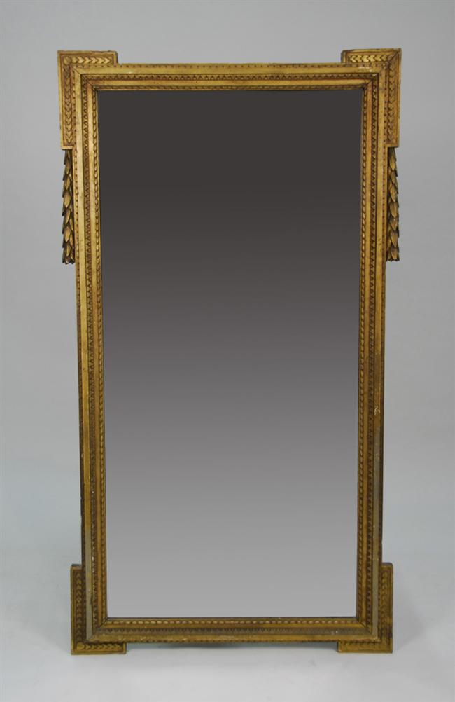 Appraisal: CONTINENTAL CARVED GILTWOOD WALL MIRROR th century x inches Condition