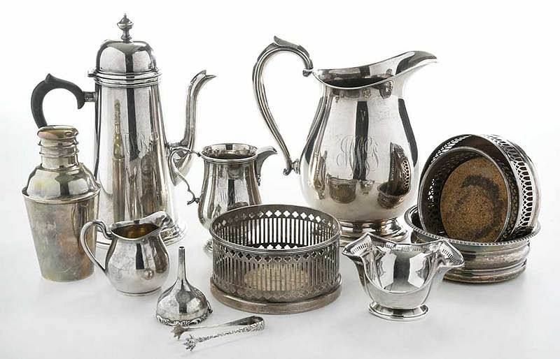 Appraisal: Pieces Silver Hollowware most American th century including nine piece