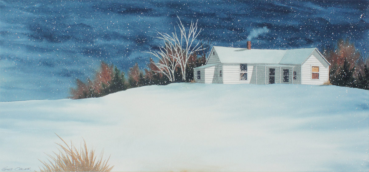 Appraisal: OBLACK James American th st Century Nocturnal Winter Country Landscape